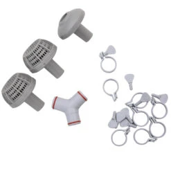 Outsunny 18' X 10' X 3.5' Above Ground Swimming Pool, Semi-Inflatable Rectangular Steel Frame Pool With Filter Pump, Safety Ladder, Cover, And Mat, For 1-8 People, Gray -Outsunny yJQ3d6188ff5f459e