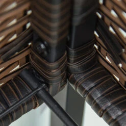 Outsunny Outdoor Flower Stand With Legs, Rattan Wicker Look, Tool Storage Shelf, Portable Design For Herbs, Vegetables, Flowers, Brown -Outsunny yShd4d17fe800fedf