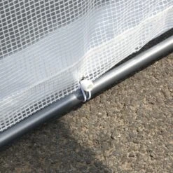 Outsunny 12' L X 7' W X 7' H Outdoor Walk-In Tunnel Greenhouse, Garden Warm Hot House With Roll Up Windows, Zippered Door, And Weather Cover, White/Dark Grey -Outsunny ybqfc918136de0c99