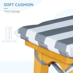 Outsunny Kids Wooden Table Bench Set, W/ Soft Cushions Removable Umbrella, Aged 3-8 15 Outsunny Kids Wooden Table Bench Set, W/ Soft Cushions Removable Umbrella, Aged 3-8 -Outsunny ydbcd317ed32013ba