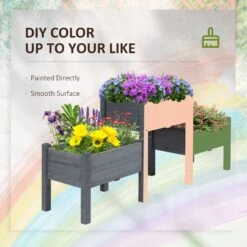 Outsunny 3 Tier Raised Garden Bed Freestanding Planter Box For Vegetables, Herb, Flowers -Outsunny ykb18a17ed3571b3b