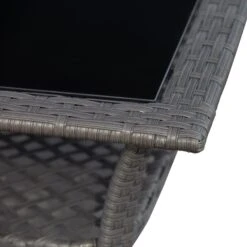 Outsunny 4-Piece Outdoor Wicker Sofa Set, Outdoor PE Rattan Conversation Furniture With 4 Chairs & Table, Water-Fighting Material, Blue -Outsunny ytT43e17e6a3284e9