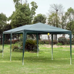 Outsunny 20' X 10' Outdoor Party Tent Gazebo Wedding Canopy With Removable Mesh Sidewalls, Green -Outsunny ywd3d61813ec2f5ba