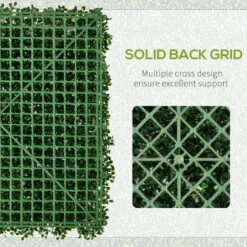 Outsunny 12 PCS 20" X 20" Artificial Boxwood Panels Topiary Wall Greenery Backdrop, Privacy Hedge Screen UV Protected 4Layer Roll Grass Panel Fence Decor Outdoor Indoor Garden Backyard, Light Green -Outsunny zBA88c18006dc0983