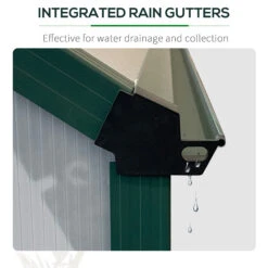 Outsunny 16' X 8' Aluminum Greenhouse Polycarbonate Walk-in Garden Greenhouse Kit With Adjustable Roof Vent, Rain Gutter And Sliding Door For Winter, Clear -Outsunny zFDbb717ed344b1b2