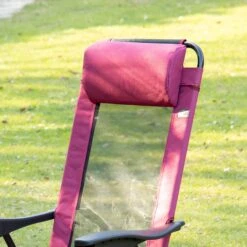 Outsunny 2 Piece Folding Patio Chairs Set, Camping Chair Set Of 2 With Adjustable Sling Back, Removable Headrest, Armrest For Garden, Backyard, Lawn, Red -Outsunny zKS7b217ed2fb959d