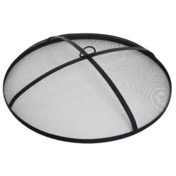 Outsunny 35" Outdoor Fire Pit Wood Burning Black Rustic Cauldron Style Steel Bowl With Log Poker And Mesh Screen Lid For Safety -Outsunny zbO70317e70fe0034