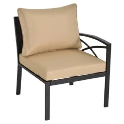 Outsunny 6PC Patio Furniture Set L-Shape Corner Sectional Sofa Set W/ Coffee Table Beige -Outsunny zrA22517e68fb45f7